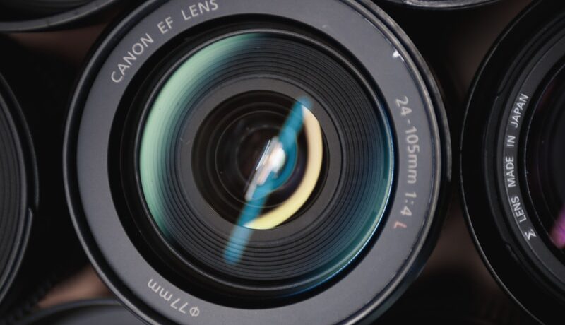 black camera lens