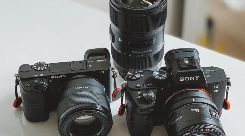 black nikon dslr camera on white table