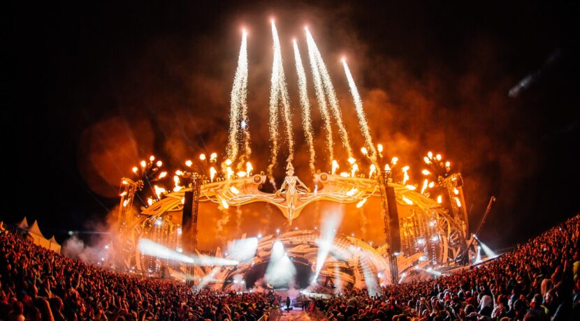fireworks launching on stage