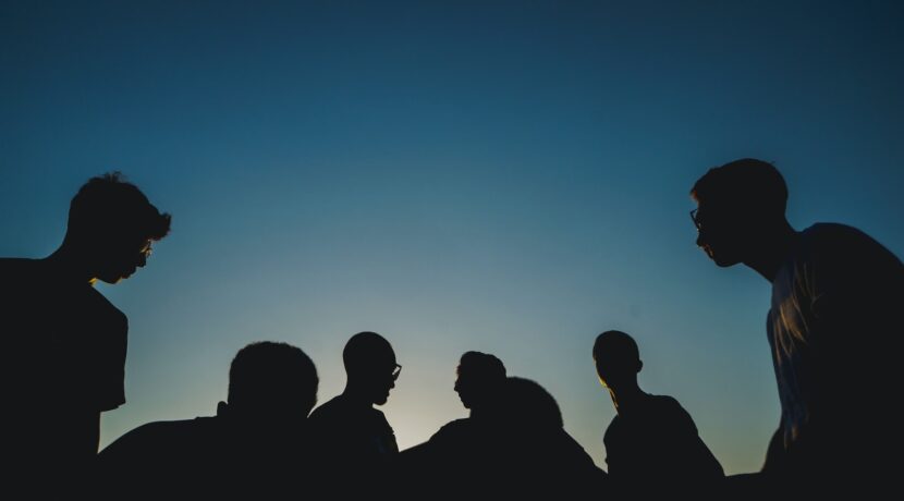 silhouette photo of people