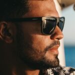 man in black framed eyeglasses