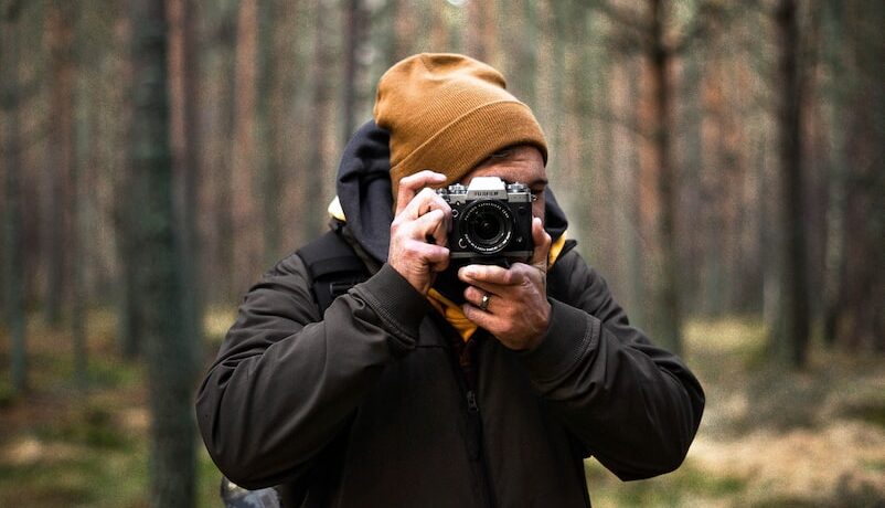 man taking photo