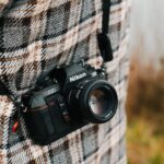 a camera attached to the back of a jacket