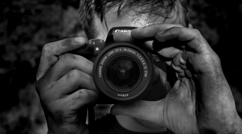 man taking photo