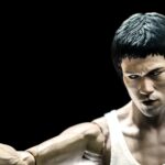 Bruce Lee action figure with black background