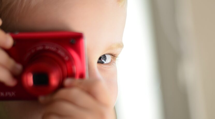 child, camera, photographer