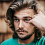 man in green crew neck shirt