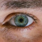 macro shot photography of person's right eye