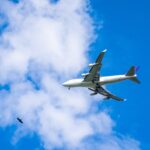 white airliner
