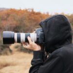 person holding camera