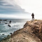 man on edge of cliff