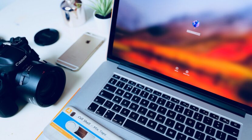 turned on MacBook Pro