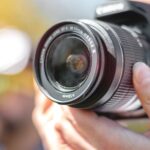 black Canon EOS camera