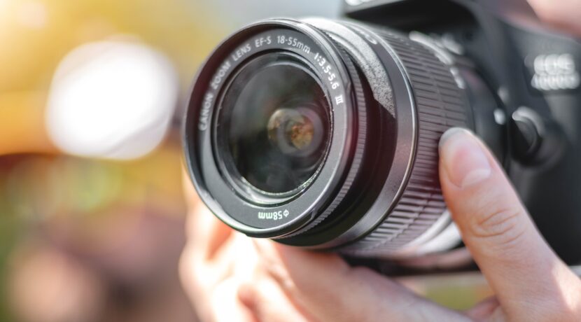 black Canon EOS camera