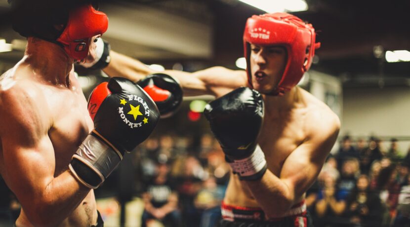 two man playing boxing