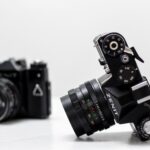 black Zent DSLR camera with white background