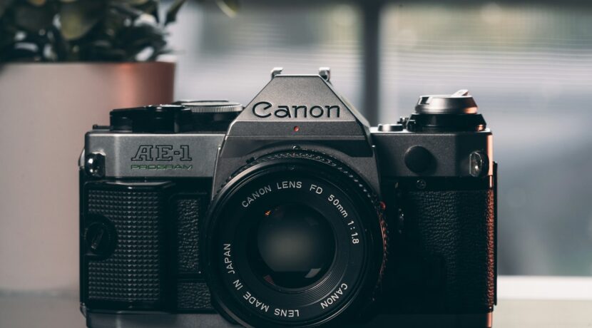 black and silver pentax camera