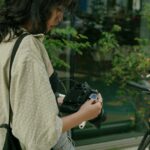 a person looking at the phone