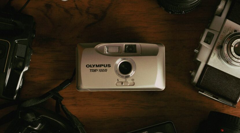 white and black polaroid camera