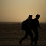 two men walking
